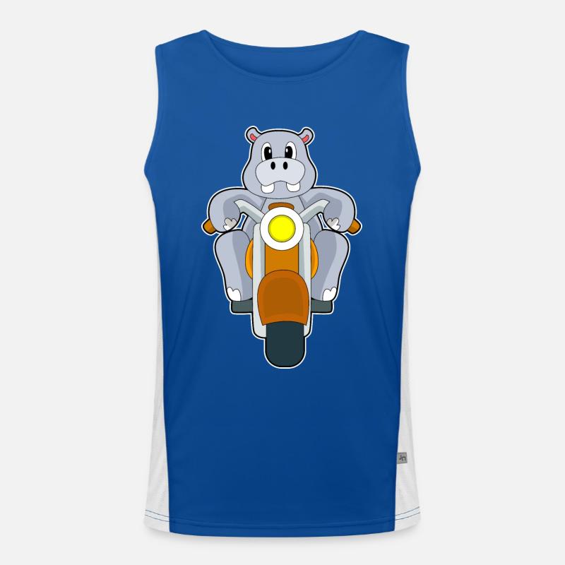 Nilpferd Motorrad Funktionelles Kontrast-Tank Top für Männer 