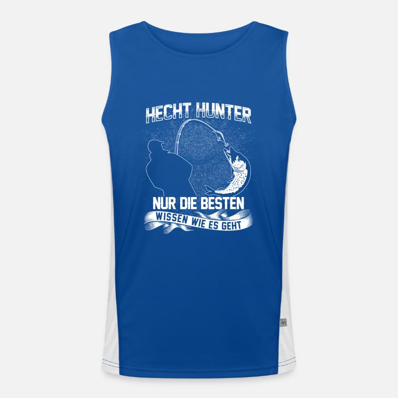 Angeln - Hecht Hunter Funktionelles Kontrast-Tank Top für Männer 