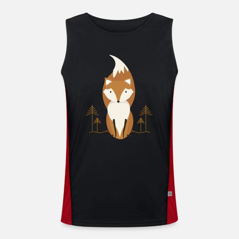 Fuchs Funktionelles Kontrast-Tank Top für Männer 