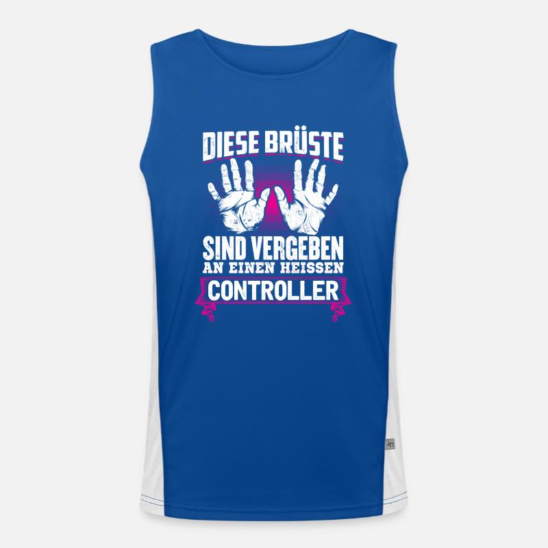 CONTROLLER - Brüste Funktionelles Kontrast-Tank Top für Männer 