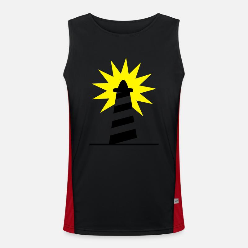 Lighthouse bright sunlight 2c Men's Functional Contrast Tank Top 