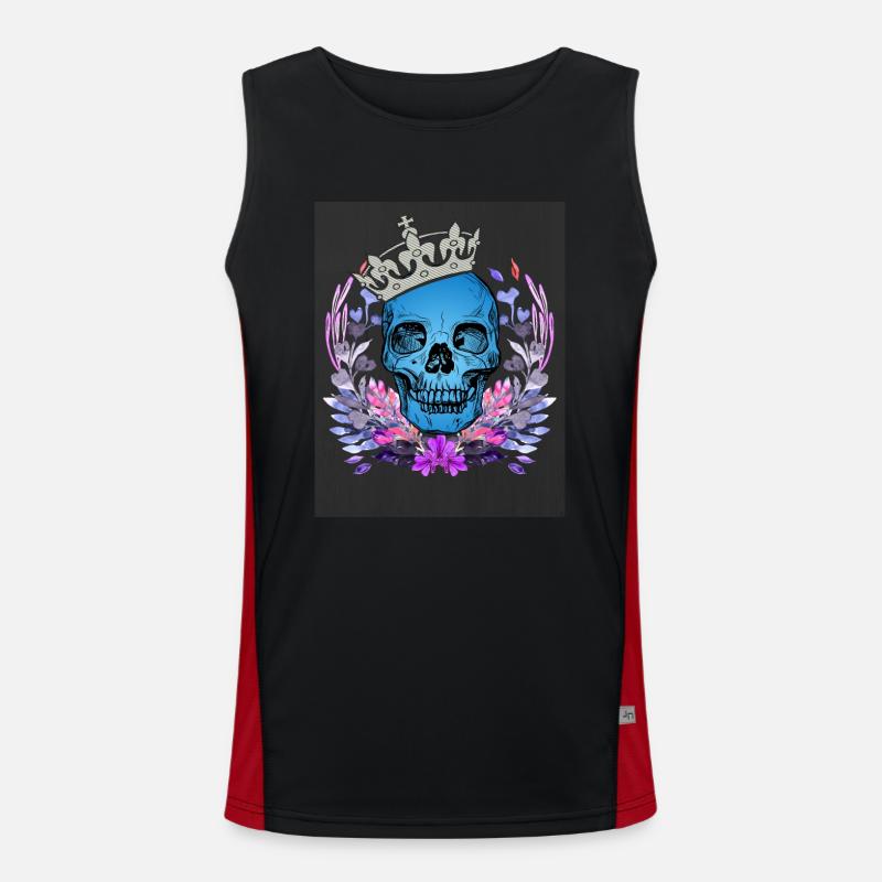 Schädel Funktionelles Kontrast-Tank Top für Männer 