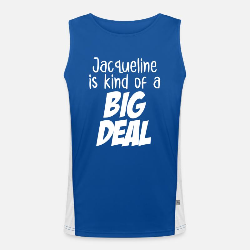 Jacqueline ist eine große Sache Funktionelles Kontrast-Tank Top für Männer 
