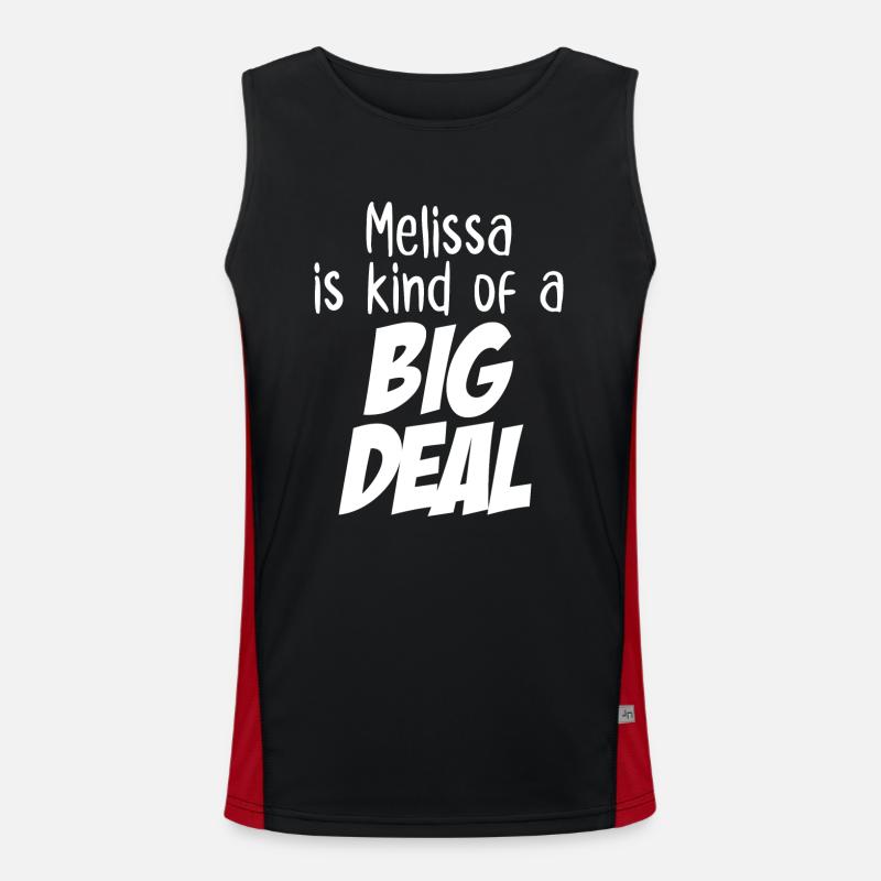 Melissa ist eine große Sache Funktionelles Kontrast-Tank Top für Männer 