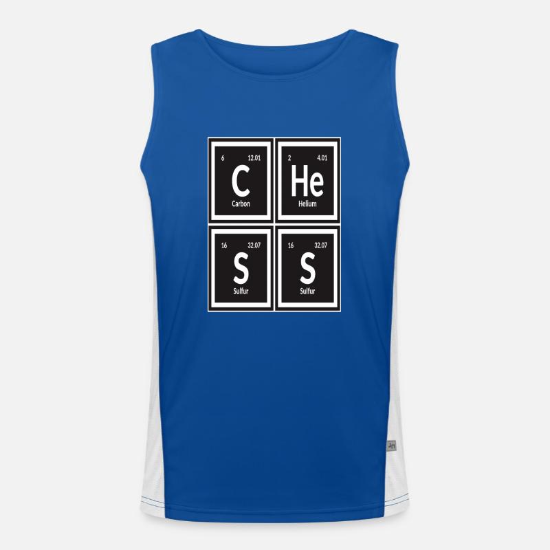 Chess | Periodic Table of Elements Men's Functional Contrast Tank Top 