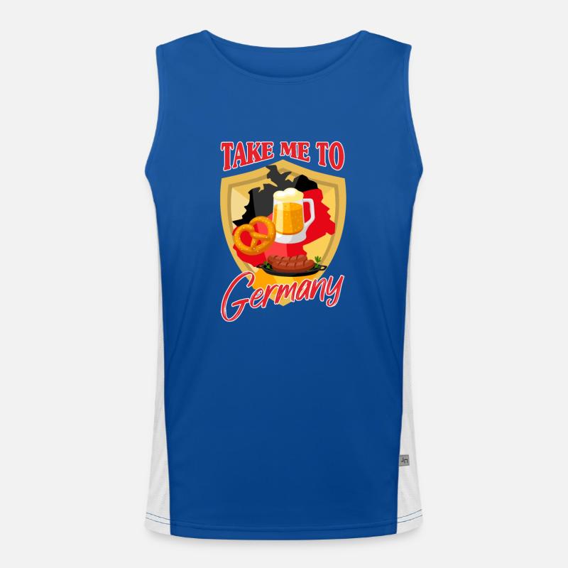 TAKE ME TO GERMANY Men's Functional Contrast Tank Top 