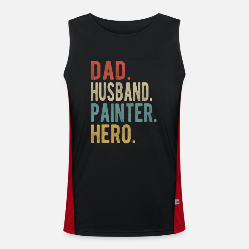 Maler Papa Ehemann Held Funktionelles Kontrast-Tank Top für Männer 