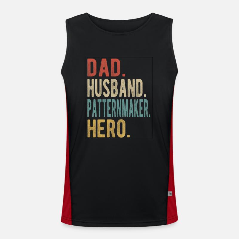 Modellbauer Papa Ehemann Held Funktionelles Kontrast-Tank Top für Männer 