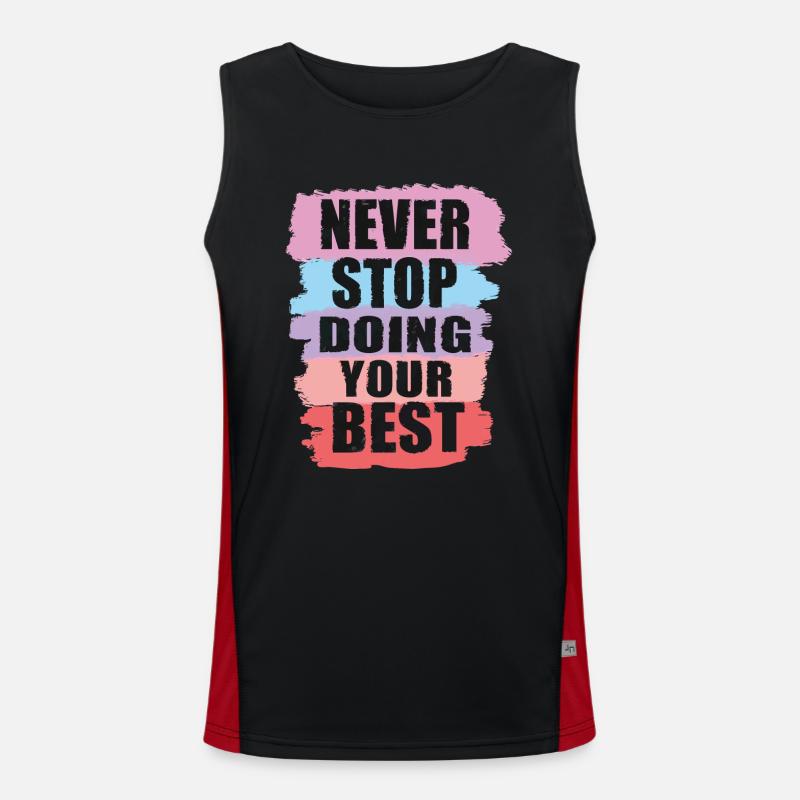 Never stop doing your best Débardeur respirant contrasté Homme 