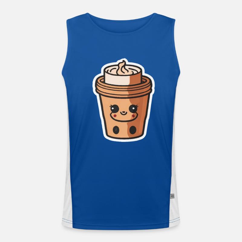 Coffee Men's Functional Contrast Tank Top 