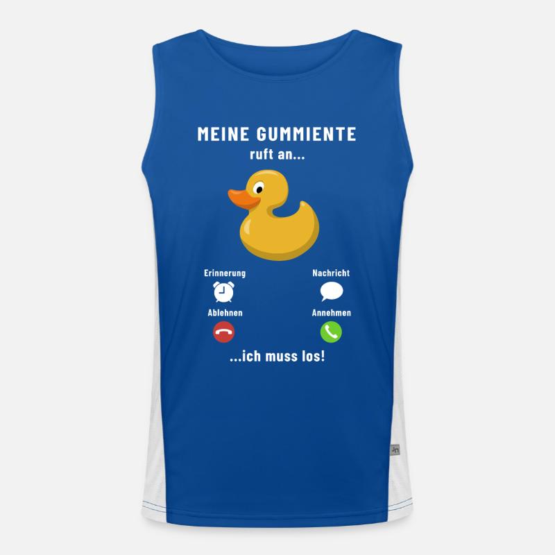 Meine Gummiente ruft an - ich muss los - Spruch Funktionelles Kontrast-Tank Top für Männer 