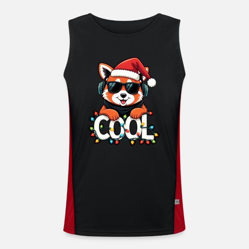 Cool Red Panda - Noël Débardeur respirant contrasté Homme 