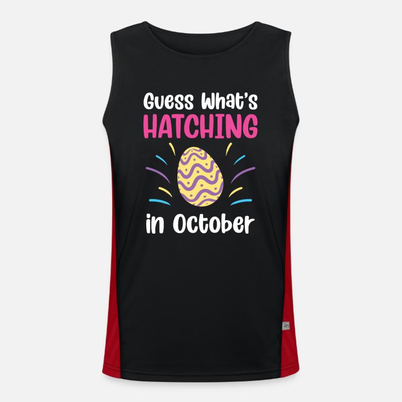Devinez ce qui éclost en octobre Baby Surprise Débardeur respirant contrasté Homme 