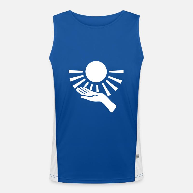 Hände Sonne Funktionelles Kontrast-Tank Top für Männer 