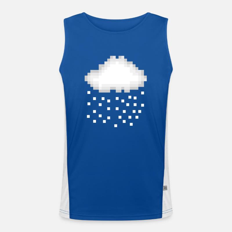 Schnee Pixel Funktionelles Kontrast-Tank Top für Männer 
