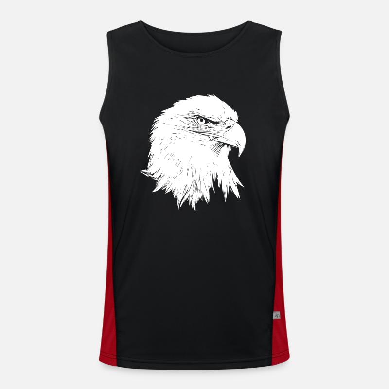 Eagle / Bald Eagle - Men's Functional Contrast Tank Top  - black/red