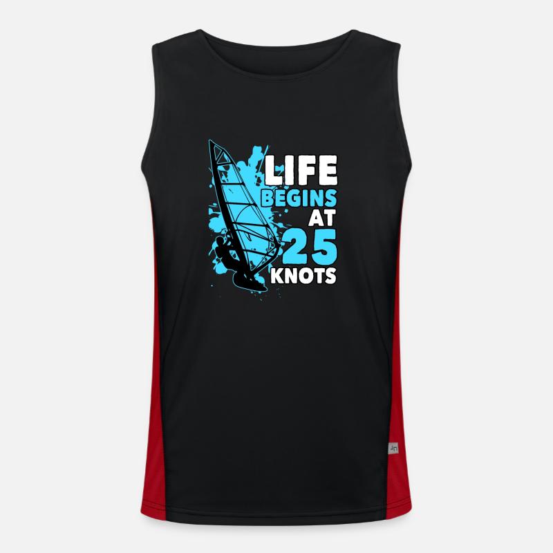 Windsurfer saying gift windsurfing Men's Functional Contrast Tank Top 