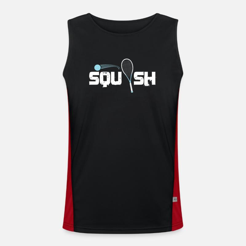 squash - Men's Functional Contrast Tank Top  - black/red