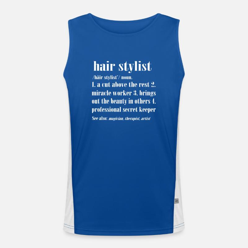 Friseur Funktionelles Kontrast-Tank Top für Männer 