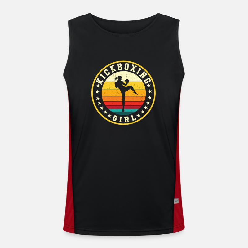 Kickboxing Mädchen Funktionelles Kontrast-Tank Top für Männer 
