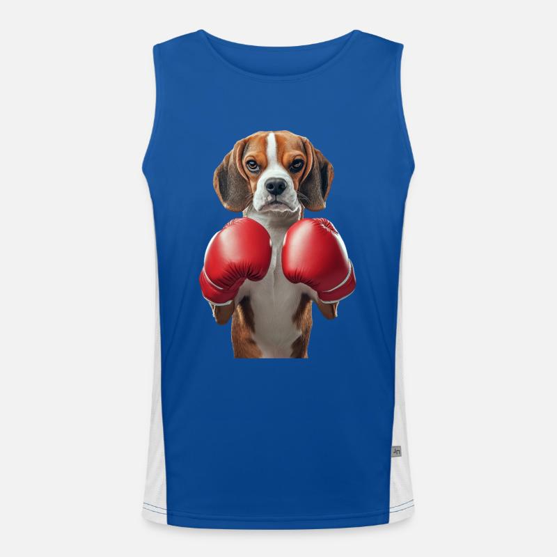 Beagle Funktionelles Kontrast-Tank Top für Männer 