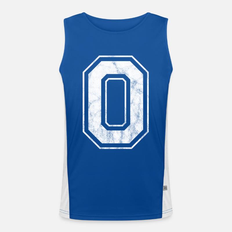 Number 0, zero Men's Functional Contrast Tank Top 