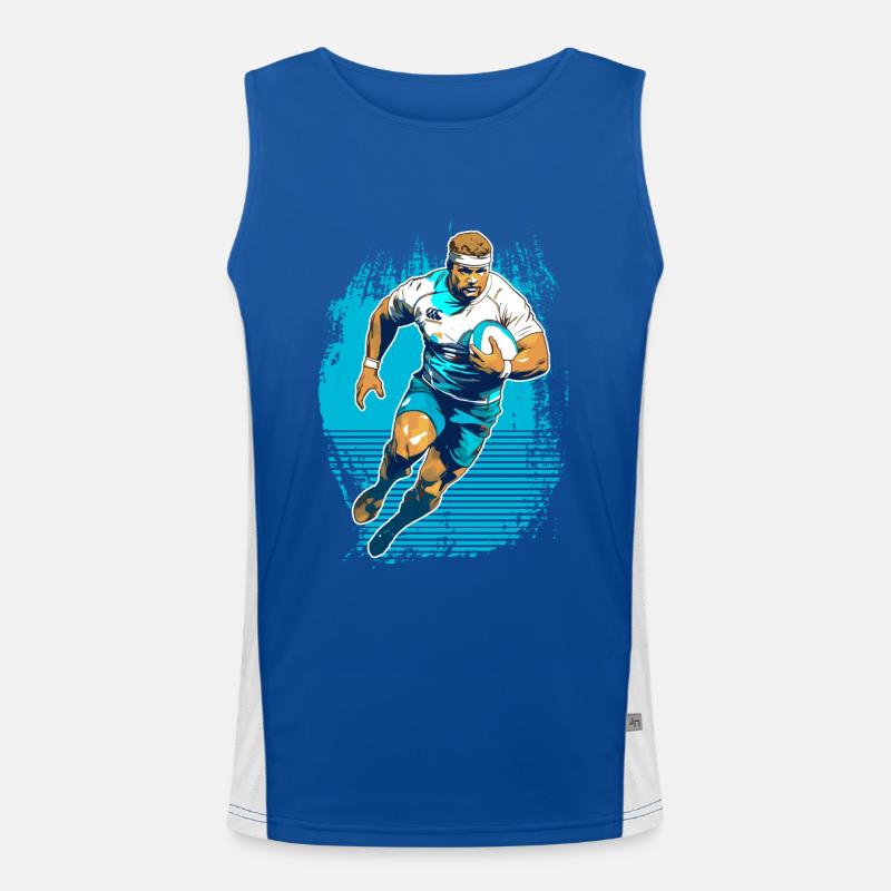 Rugby Gift Funny Shirts Men's Functional Contrast Tank Top 