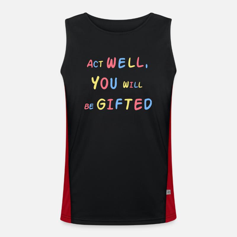 Handle gut, du wirst begabt sein Funktionelles Kontrast-Tank Top für Männer 