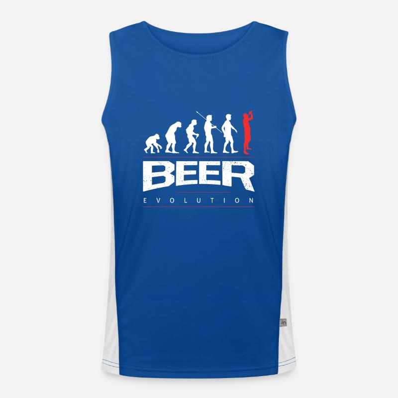 Bier Evolution Funktionelles Kontrast-Tank Top für Männer 