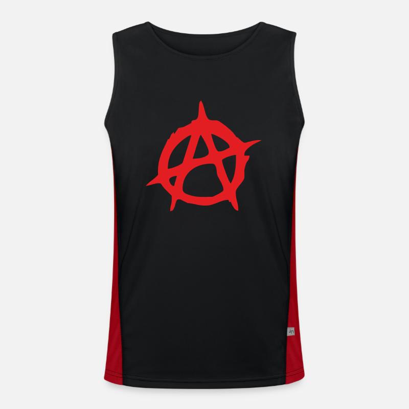 Anarchy Red Men's Functional Contrast Tank Top 