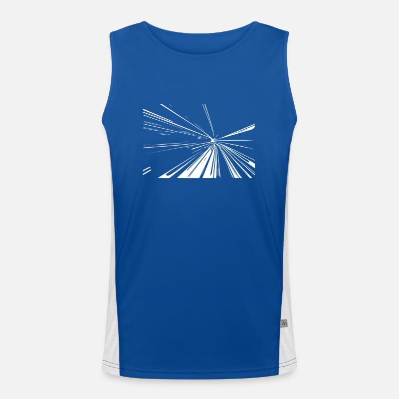 Vector Lines Splash Men's Functional Contrast Tank Top 