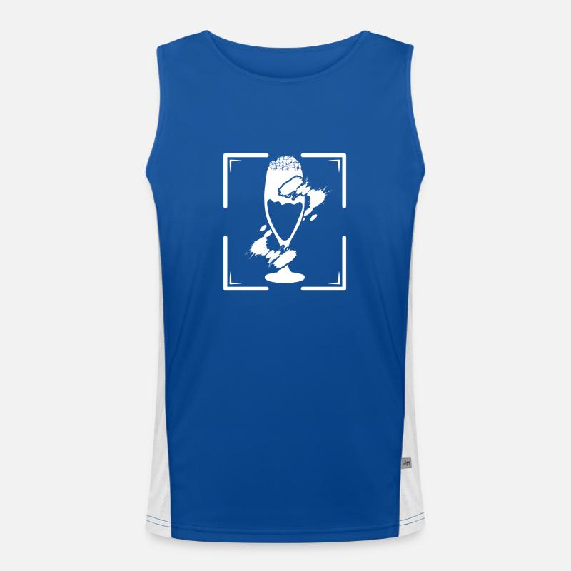 Bierglas Funktionelles Kontrast-Tank Top für Männer 