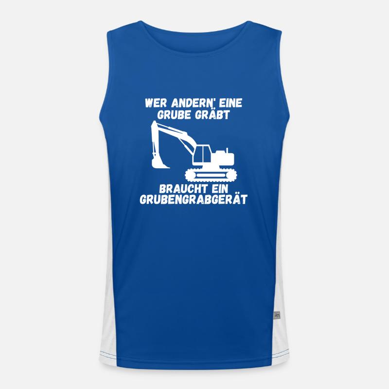 Wer andern eine Grube gräbt braucht ein Funktionelles Kontrast-Tank Top für Männer 