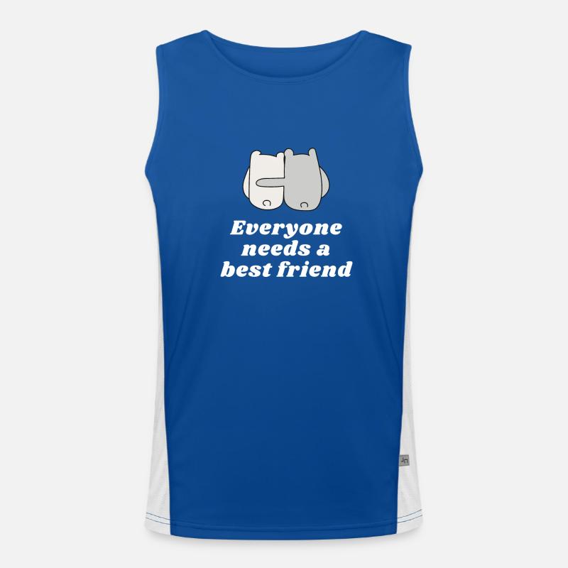 Everyone needs a best friend Funktionelles Kontrast-Tank Top für Männer 