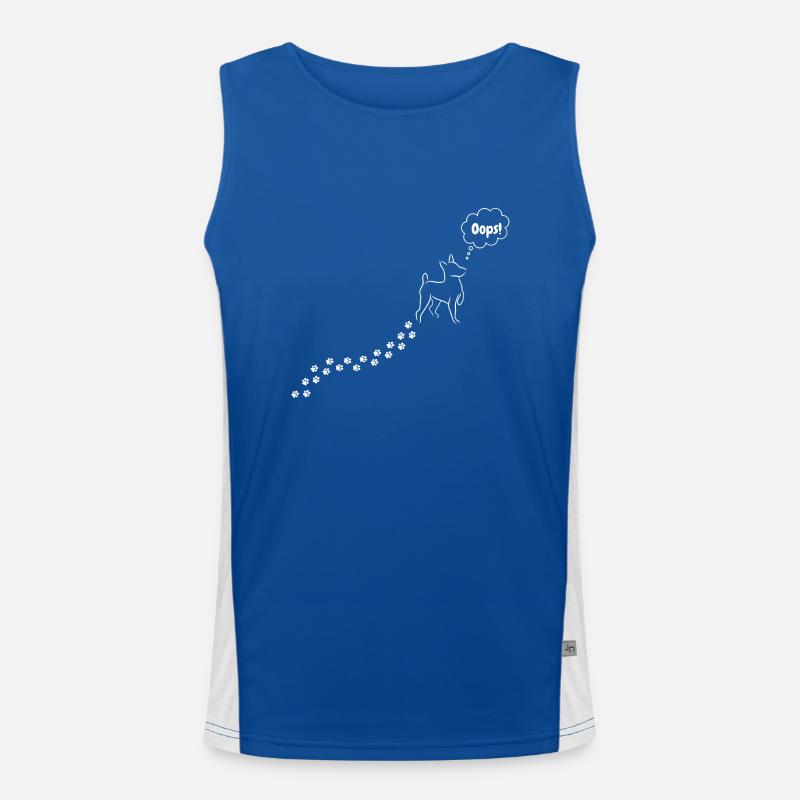 Oops Hund Funktionelles Kontrast-Tank Top für Männer 