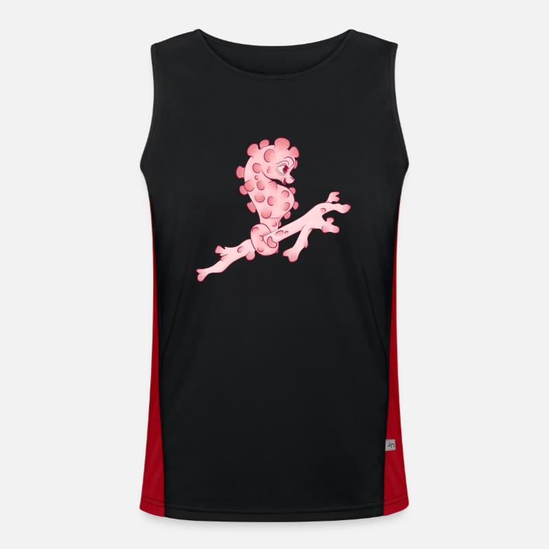 Seepferdchen Funktionelles Kontrast-Tank Top für Männer 