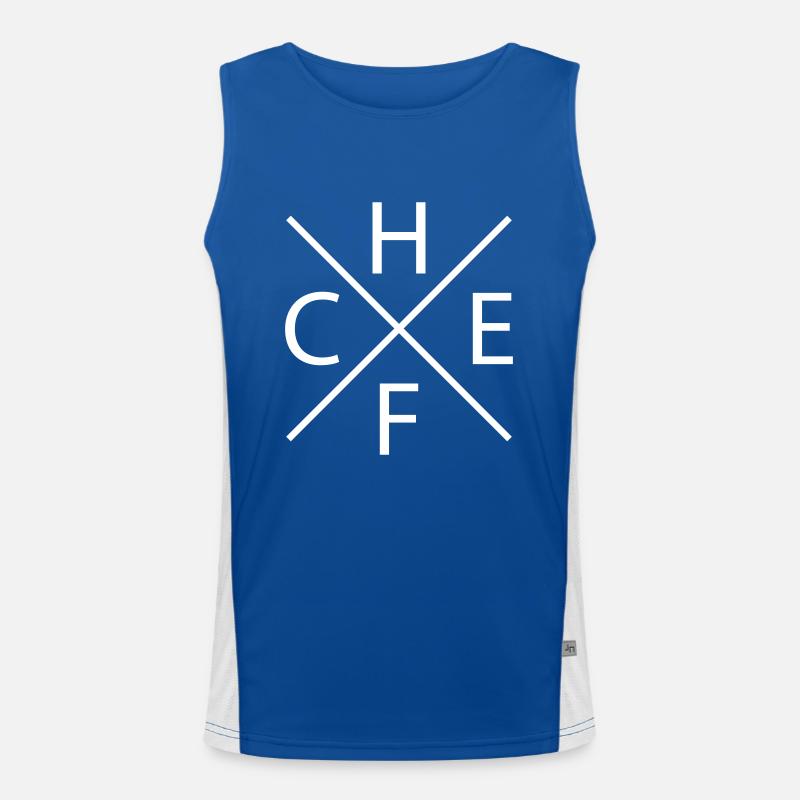 Chef Funktionelles Kontrast-Tank Top für Männer 