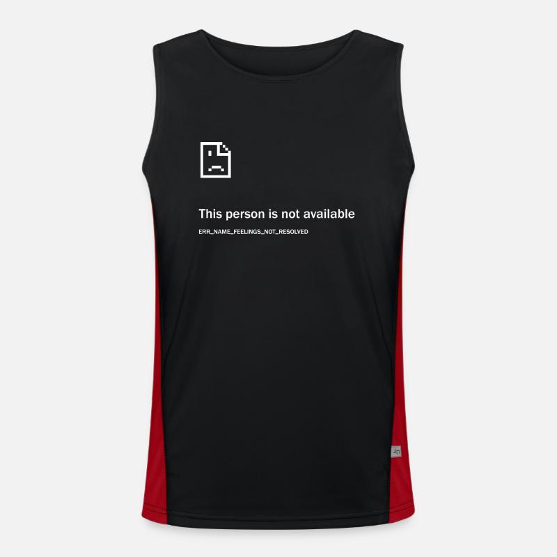 FEELINGS NOT RESOLVED - Men's Functional Contrast Tank Top - black/red