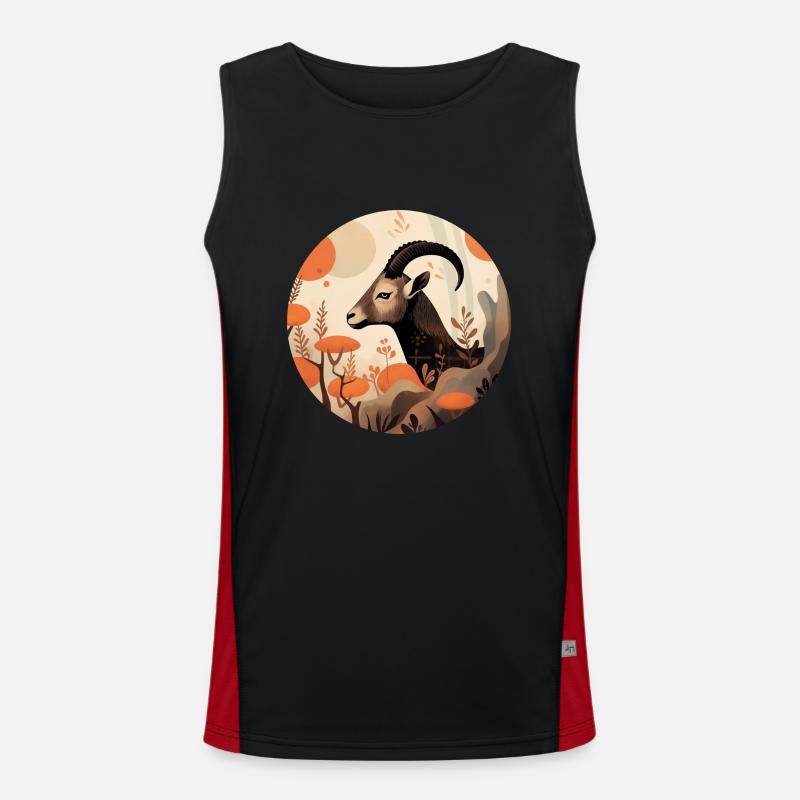 Sternzeichen Steinbock Funktionelles Kontrast-Tank Top für Männer 
