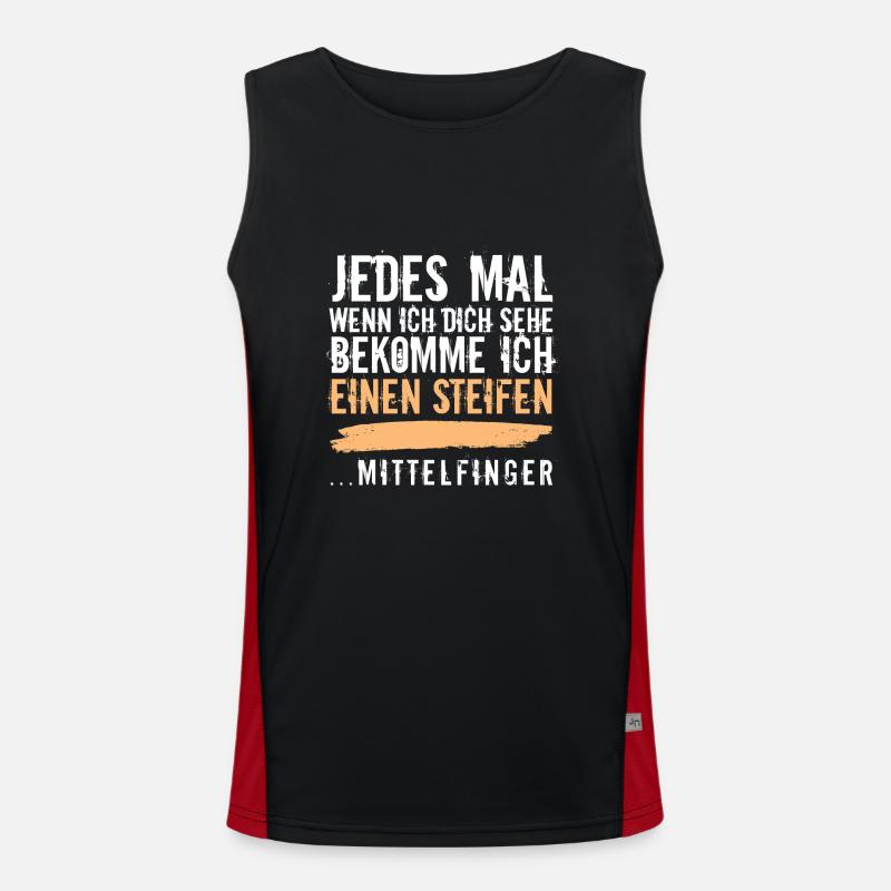 "Mittelfinger-Spruch" für Exfreundin oder Kollegen Funktionelles Kontrast-Tank Top für Männer 