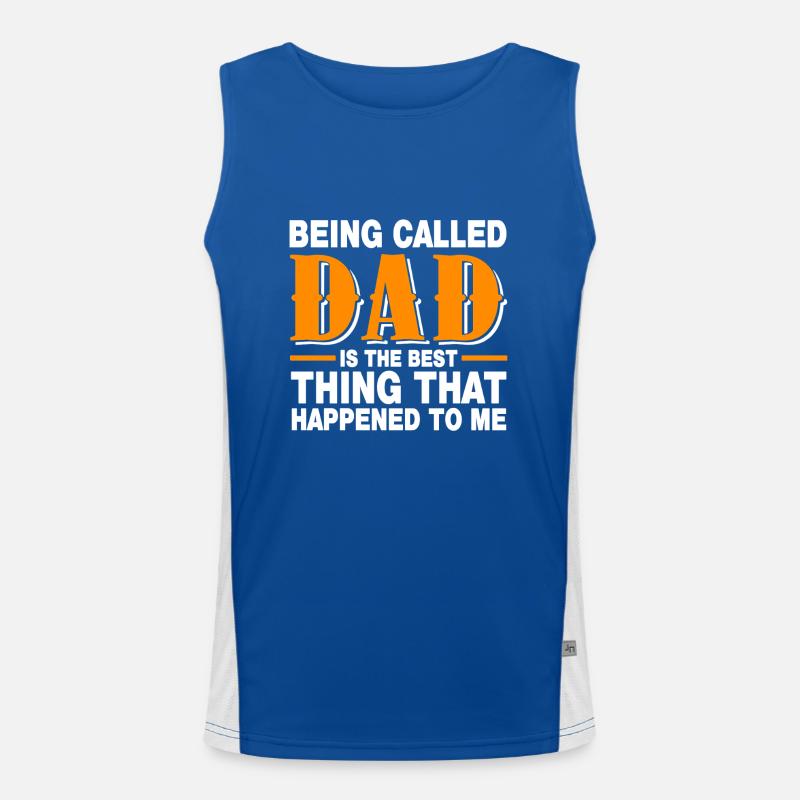 Being Called Dad Funny Father's Day Men's Functional Contrast Tank Top 