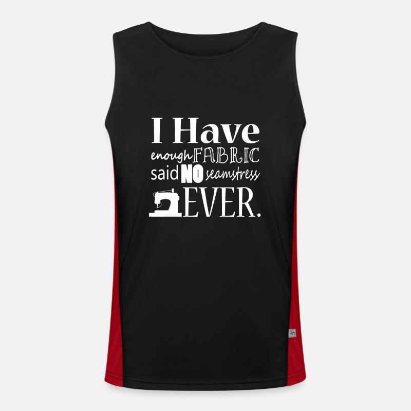 Sewing Not Enough Fabric - Men's Functional Contrast Tank Top  - black/red