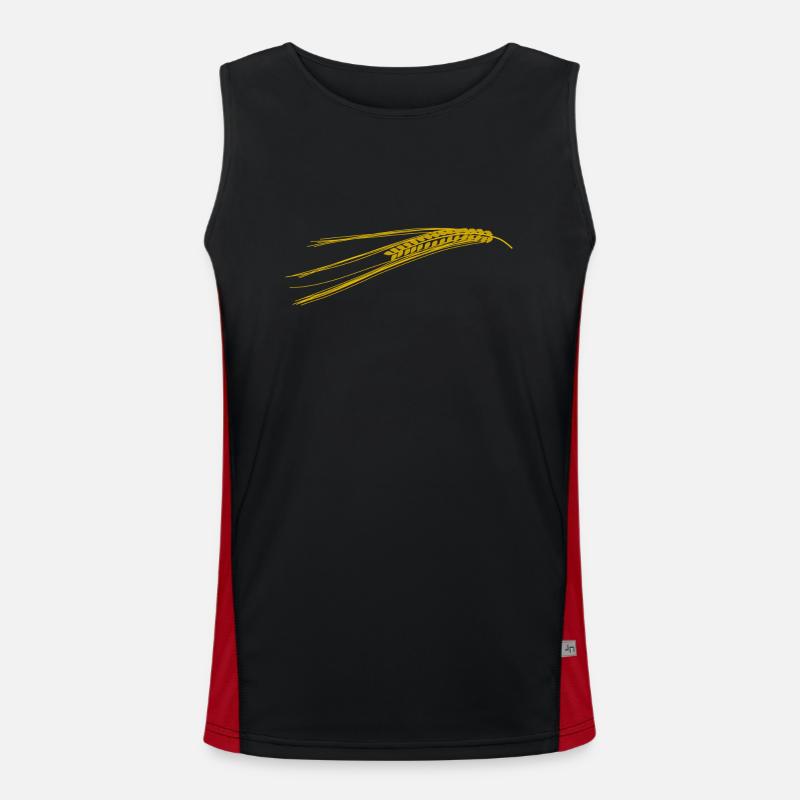 getreide corn cereal wheat weizen veggie gemuese v Débardeur respirant contrasté Homme 