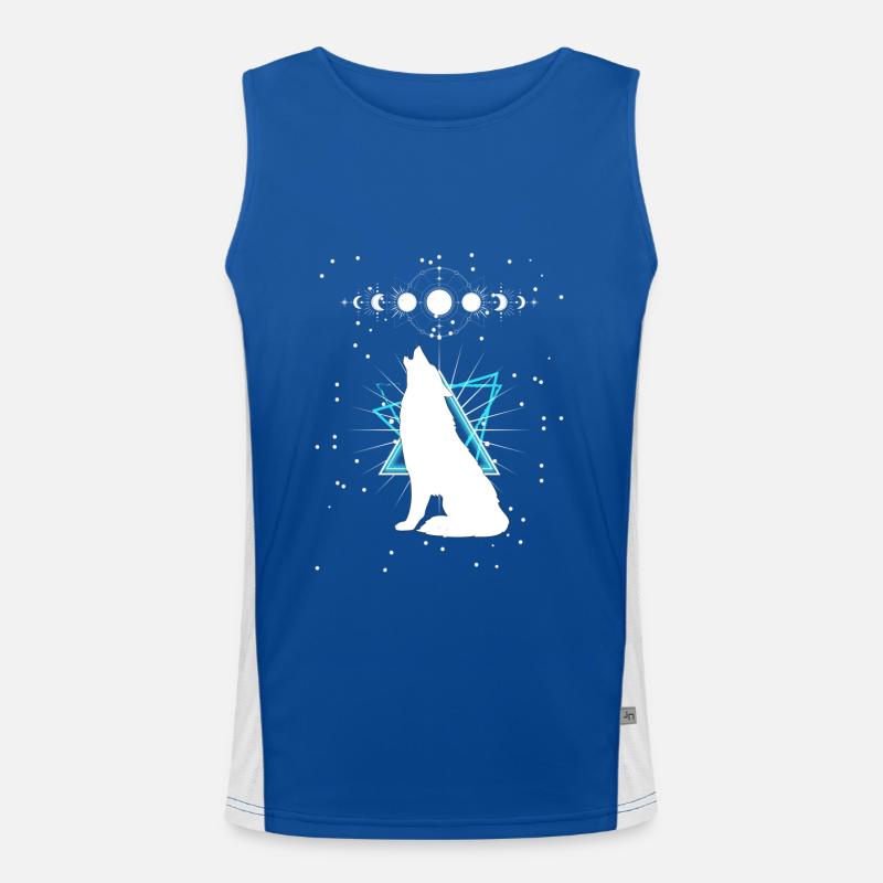 Sternen Wolf Funktionelles Kontrast-Tank Top für Männer 