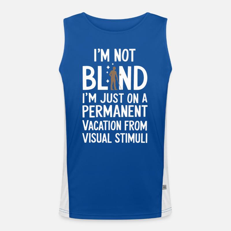 Blinde Blindheit Sehbehinderte Menschen Funktionelles Kontrast-Tank Top für Männer 
