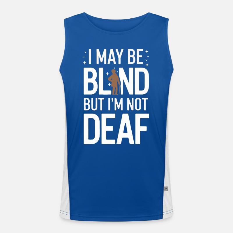 Blinde Blindheit Sehbehinderte Menschen Funktionelles Kontrast-Tank Top für Männer 