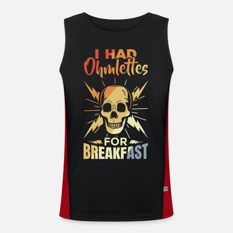 Lustiger Elektroniker Spruch Funktionelles Kontrast-Tank Top für Männer 