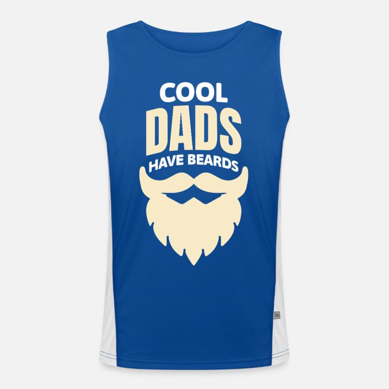 Cool Dads have Beards - Cool Dads have Beard Fun Men's Functional Contrast Tank Top 