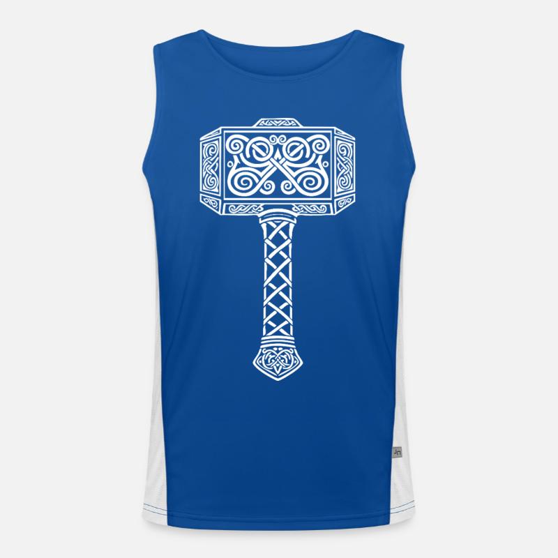 Mjölnir Marteau de Thor Viking Mascotte Nordique Débardeur respirant contrasté Homme 