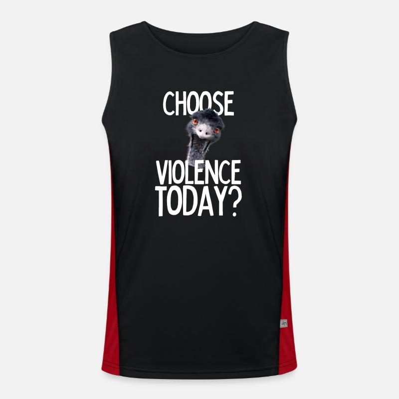 Emmanuel don't do it! Emu witziger viraler Hit Funktionelles Kontrast-Tank Top für Männer 